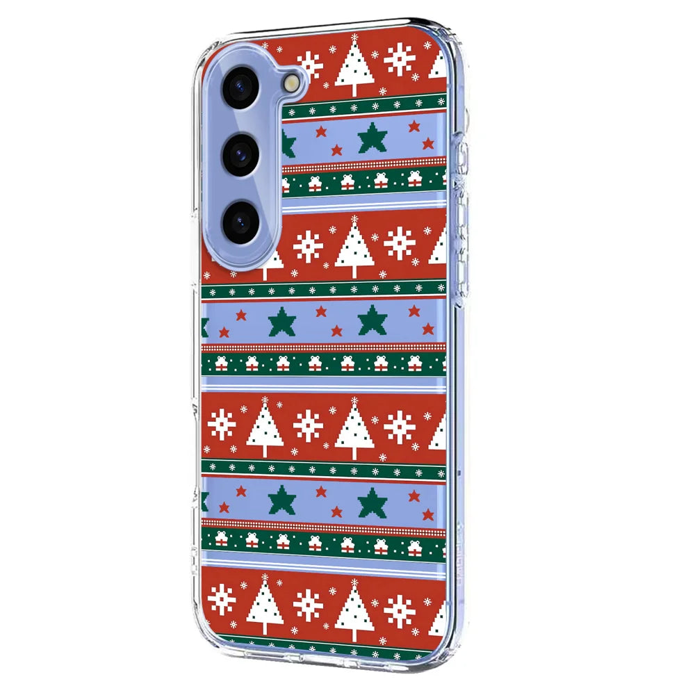 For Samsung Galaxy S24+ / Galaxy S25+ Case Christmas Themed Pattern Printing TPU Phone Back Cover - Christmas Ribbons - 2