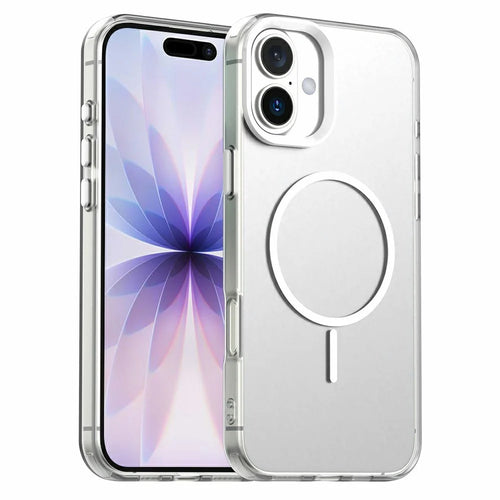 For iPhone 17 Case Candy Color PC + TPU + PET Phone Cover Compatible with MagSafe - White - 1