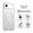 For iPhone Air Case Candy Color PC + TPU + PET Phone Cover Compatible with MagSafe - White - 6