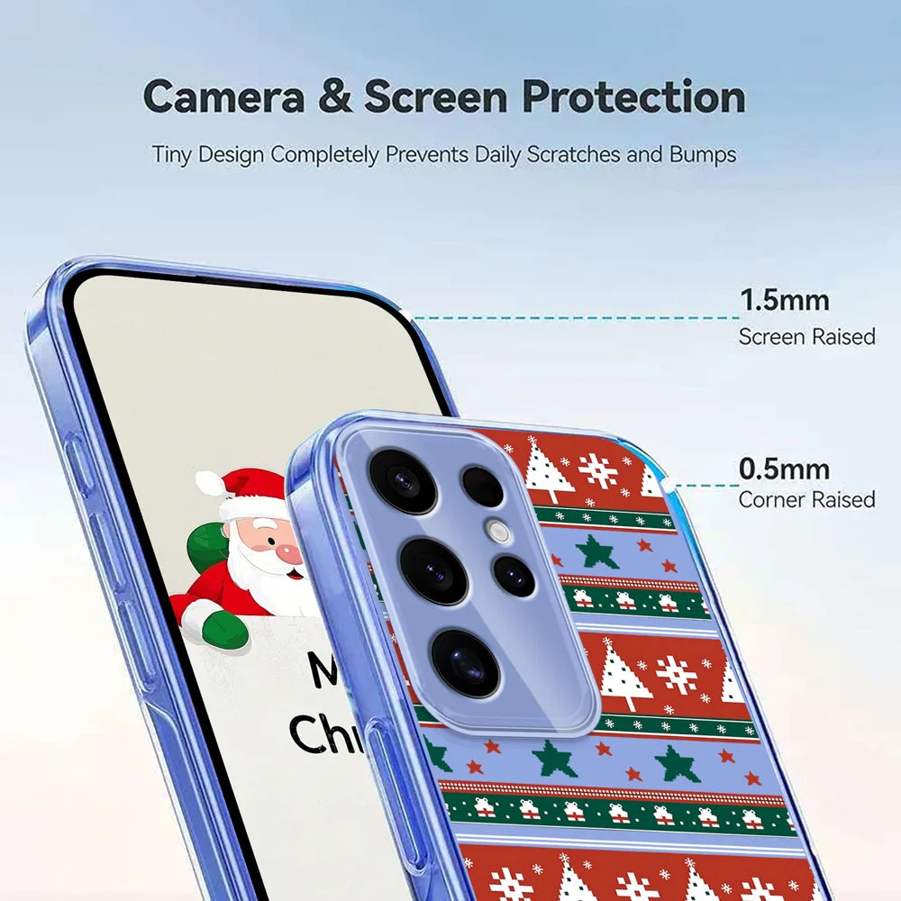 For Samsung Galaxy S24 Ultra Case Christmas Themed Pattern Printing TPU Phone Back Cover - Christmas Ribbons - 4
