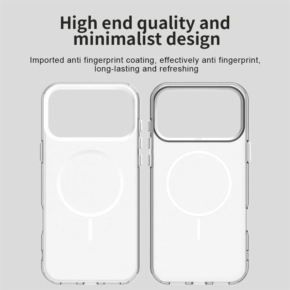 For iPhone 18 Pro Max / 17 Pro Max Case Candy Color PC + TPU + PET Phone Cover Compatible with MagSafe - White - 4
