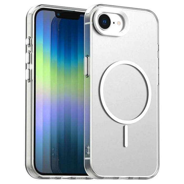 For iPhone 17e / 16e Case Candy Color PC + TPU + PET Phone Cover Compatible with MagSafe - White - 1