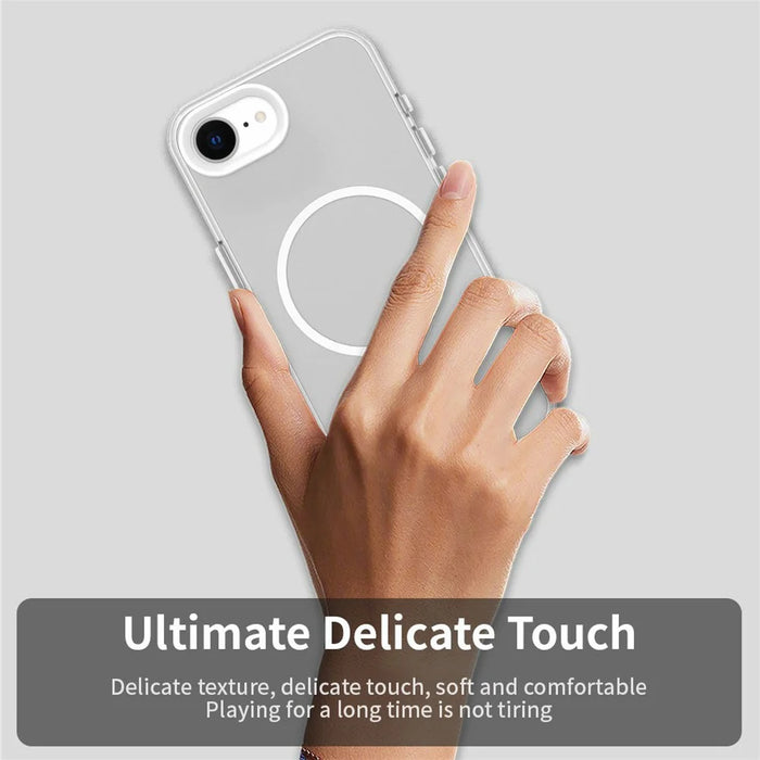 For iPhone 17e / 16e Case Candy Color PC + TPU + PET Phone Cover Compatible with MagSafe - White - 5
