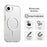 For iPhone 17e / 16e Case Candy Color PC + TPU + PET Phone Cover Compatible with MagSafe - White - 6