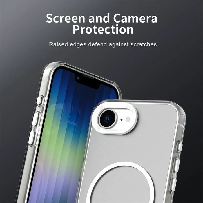 For iPhone 17e / 16e Case Candy Color PC + TPU + PET Phone Cover Compatible with MagSafe - White - 7