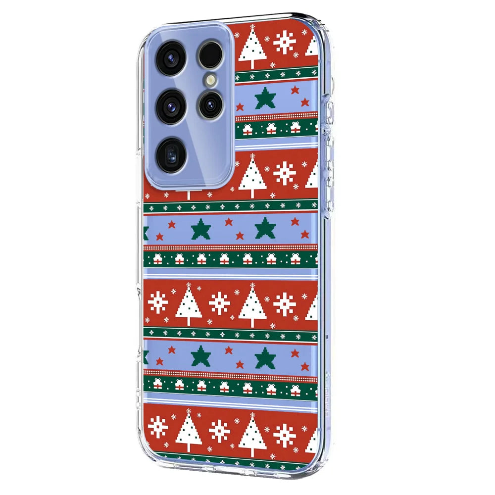 For Samsung Galaxy S23 Ultra Case Christmas Themed Pattern Printing TPU Phone Back Cover - Christmas Ribbons - 2