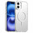 For iPhone 16 Plus Case Candy Color PC + TPU + PET Phone Cover Compatible with MagSafe - White - 1