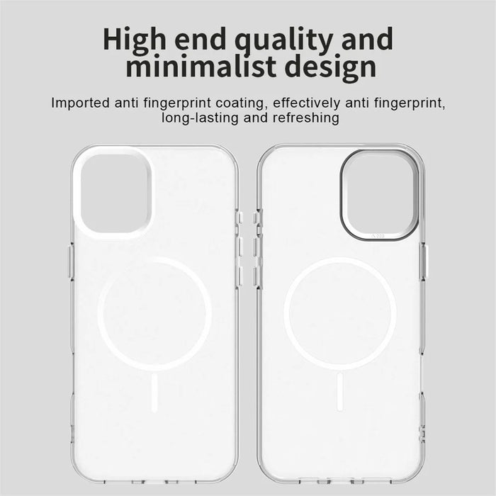 For iPhone 16 Plus Case Candy Color PC + TPU + PET Phone Cover Compatible with MagSafe - White - 4