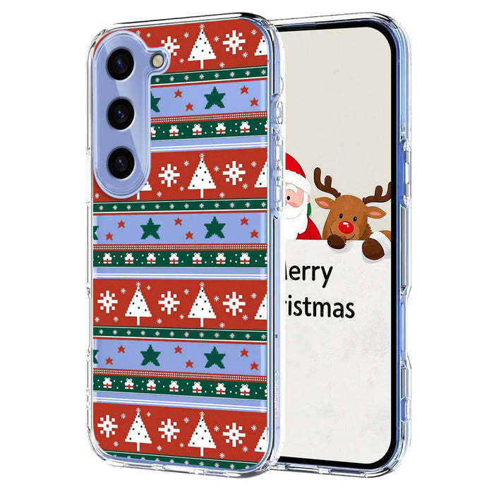 For Samsung Galaxy S23 Case Christmas Themed Pattern Printing TPU Phone Back Cover - Christmas Ribbons - 1