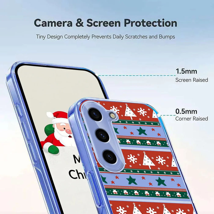 For Samsung Galaxy S23 Case Christmas Themed Pattern Printing TPU Phone Back Cover - Christmas Ribbons - 4