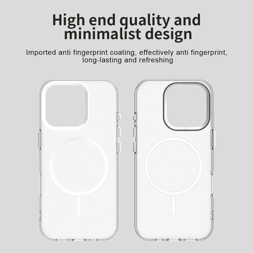 For iPhone 16 Pro Case Candy Color PC + TPU + PET Phone Cover Compatible with MagSafe - White - 4