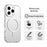 For iPhone 16 Pro Max Case Candy Color PC + TPU + PET Phone Cover Compatible with MagSafe - White - 6