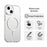 For iPhone 15 Case Candy Color PC + TPU + PET Phone Cover Compatible with MagSafe - White - 6