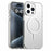 For iPhone 15 Pro Case Candy Color PC + TPU + PET Phone Cover Compatible with MagSafe - White - 1