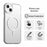 For iPhone 14 Case Candy Color PC + TPU + PET Phone Cover Compatible with MagSafe - White - 6