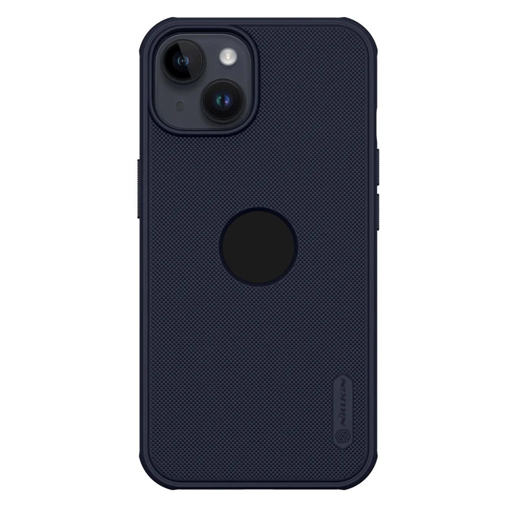 NILLKIN Super Frosted Shield Pro Phone Case for iPhone 14 Plus, Anti-scratch Matte Hard PC Phone Cover (Hollow-out Design for Logo) - Dark Purple - 1