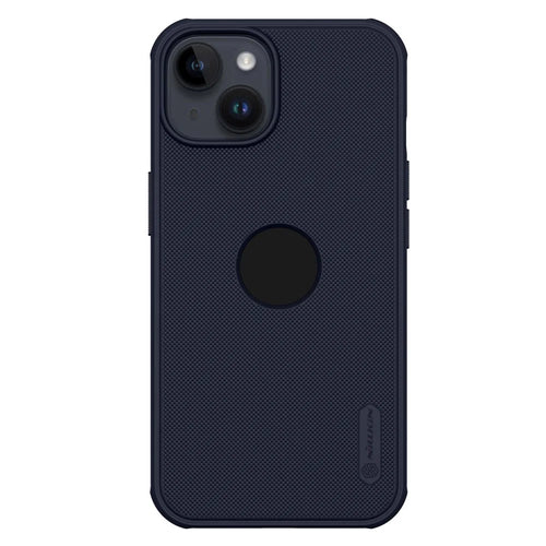 NILLKIN Super Frosted Shield Pro Phone Case for iPhone 14 Plus, Anti-scratch Matte Hard PC Phone Cover (Hollow-out Design for Logo) - Dark Purple - 1