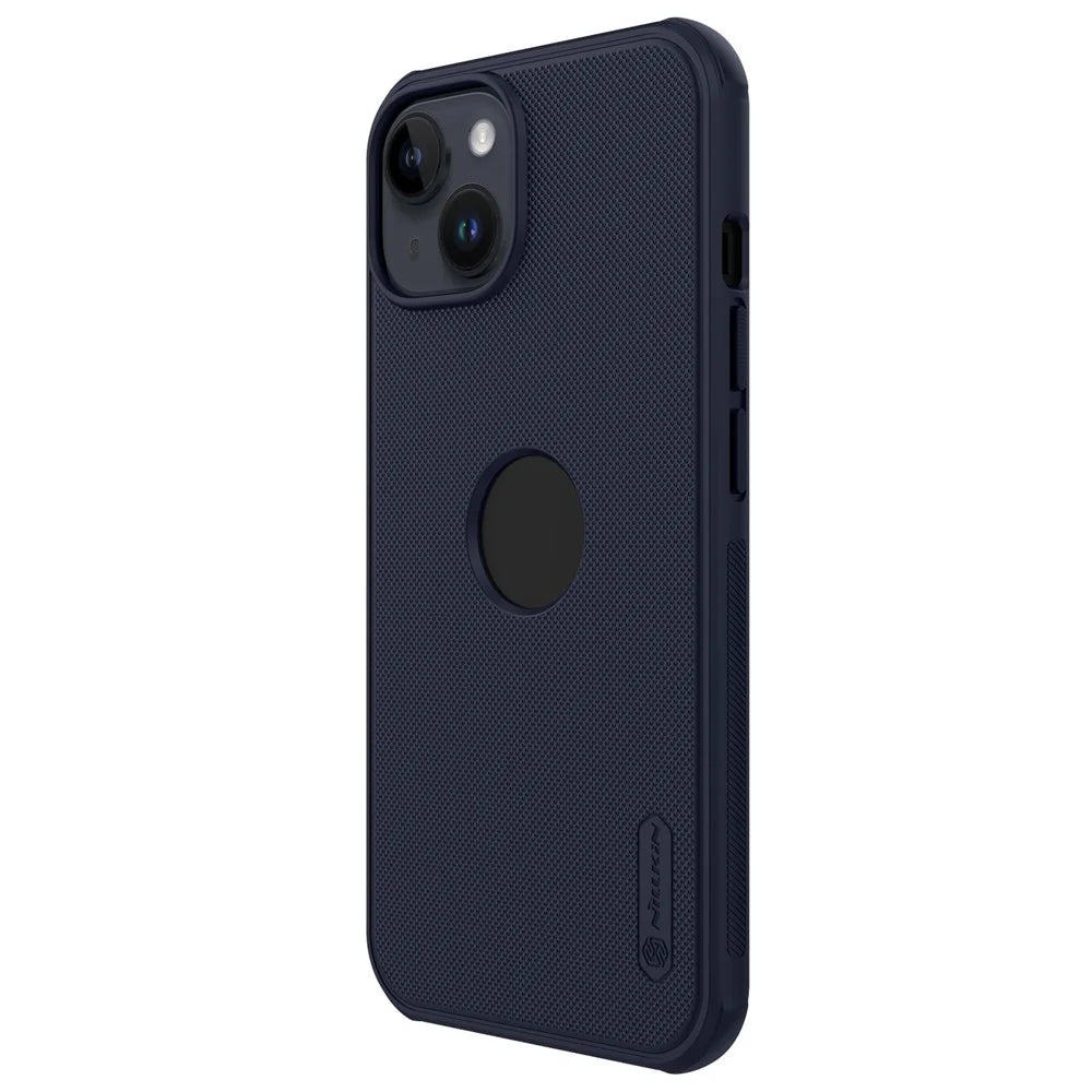 NILLKIN Super Frosted Shield Pro Phone Case for iPhone 14 Plus, Anti-scratch Matte Hard PC Phone Cover (Hollow-out Design for Logo) - Dark Purple - 2