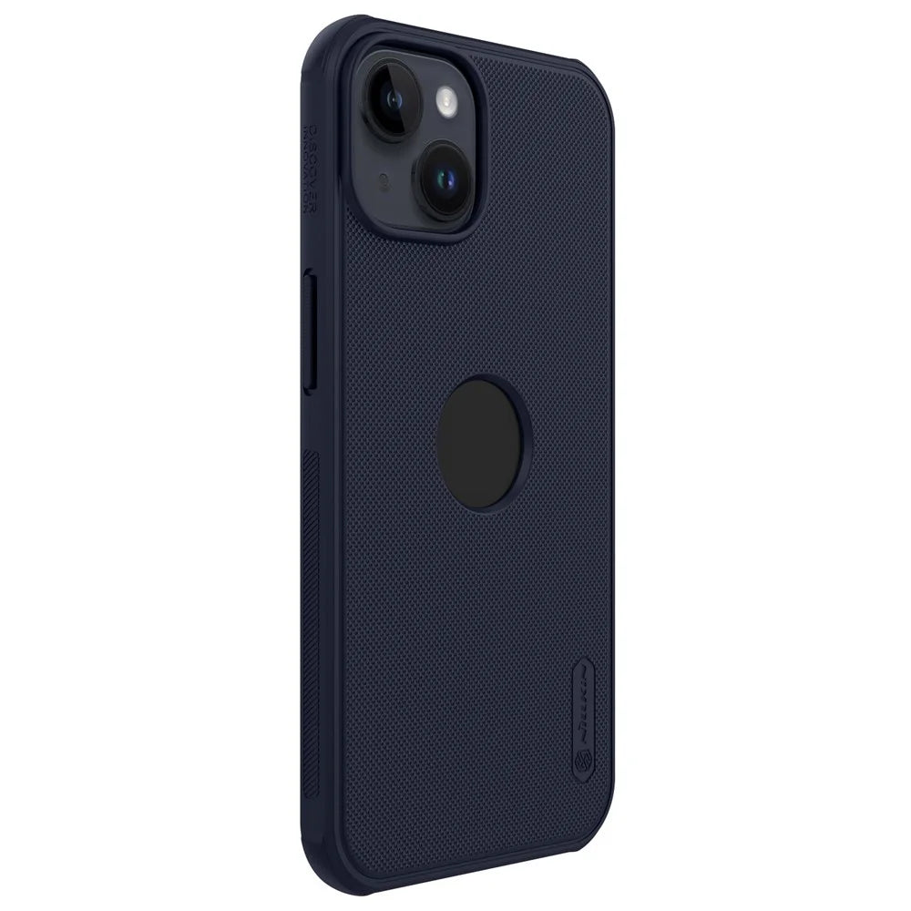NILLKIN Super Frosted Shield Pro Phone Case for iPhone 14 Plus, Anti-scratch Matte Hard PC Phone Cover (Hollow-out Design for Logo) - Dark Purple - 3