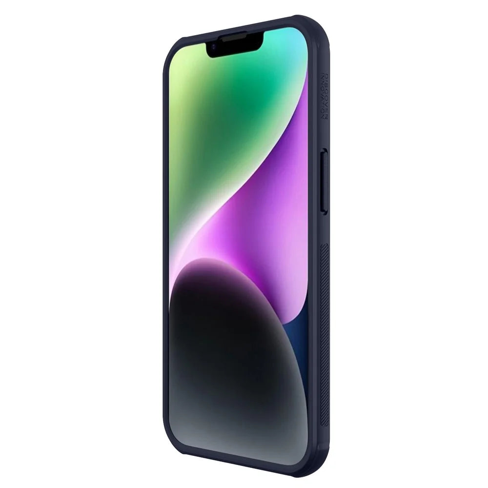 NILLKIN Super Frosted Shield Pro Phone Case for iPhone 14 Plus, Anti-scratch Matte Hard PC Phone Cover (Hollow-out Design for Logo) - Dark Purple - 4