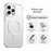 For iPhone 14 Pro Max Case Candy Color PC + TPU + PET Phone Cover Compatible with MagSafe - White - 6