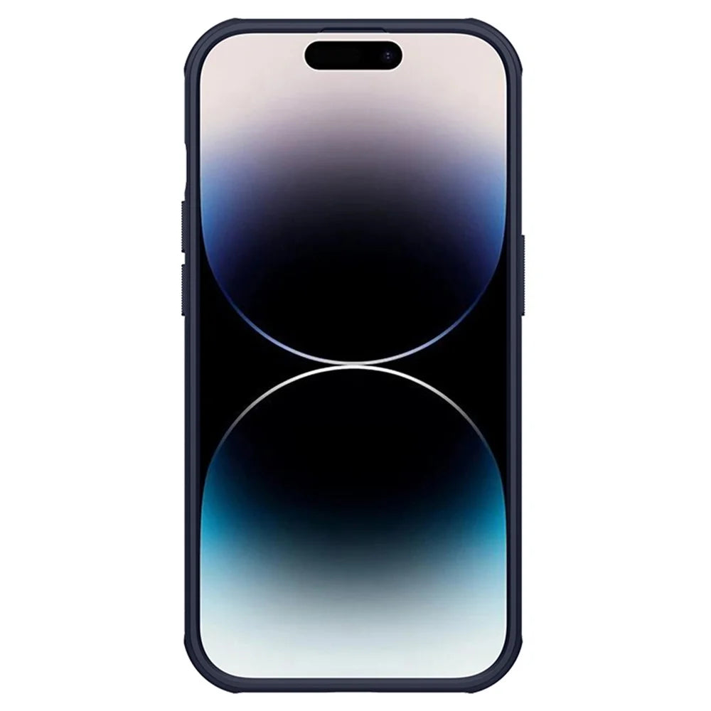 NILLKIN Super Frosted Shield Pro Protective Phone Case for iPhone 14 Pro, Hard PC Matte Anti-drop Phone Cover (Hollow-out Design for Logo) - Dark Purple - 4