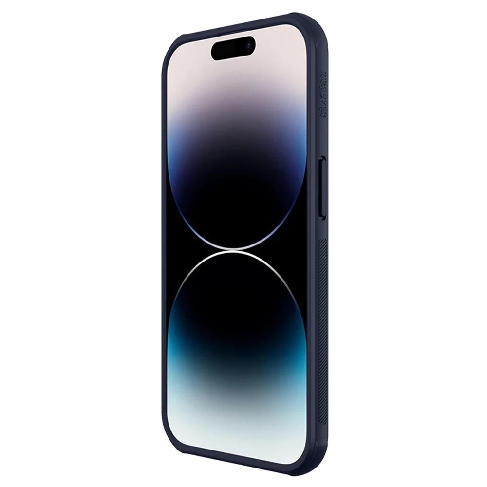 NILLKIN Super Frosted Shield Pro Protective Phone Case for iPhone 14 Pro, Hard PC Matte Anti-drop Phone Cover (Hollow-out Design for Logo) - Dark Purple - 5