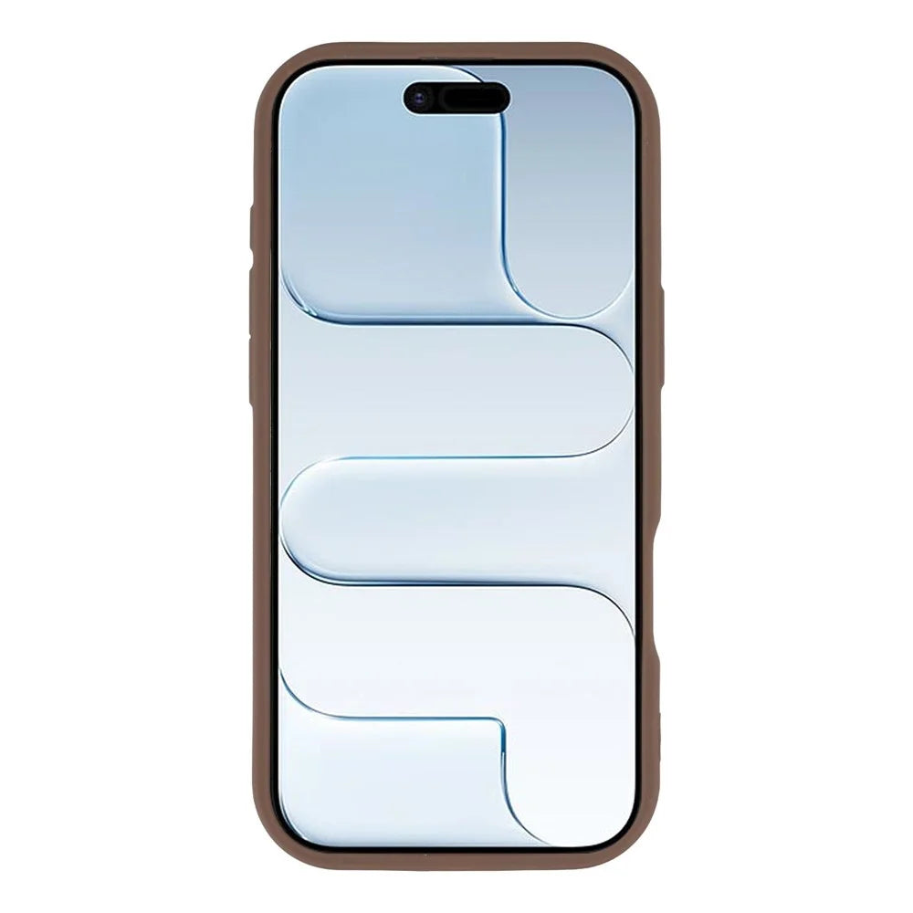 For iPhone Air Phone Case Heart Pattern TPU Shockproof Protective Cover - Brown - 2