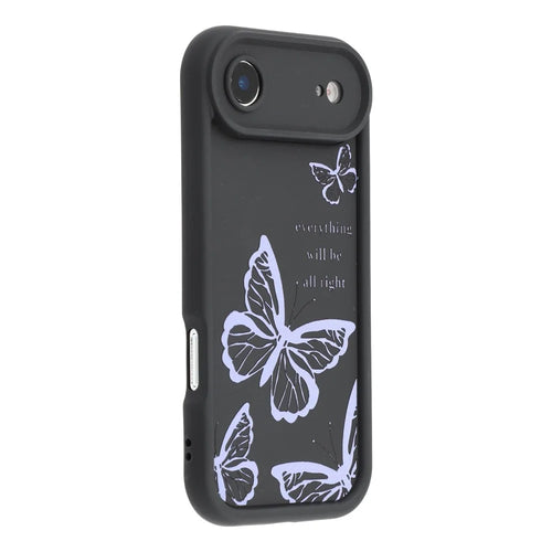 For iPhone Air Case Butterfly Print TPU Shockproof Phone Back Cover - Purple - 1