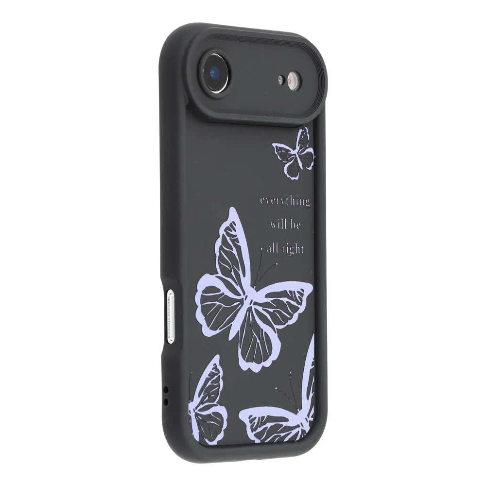 For iPhone Air Case Butterfly Print TPU Shockproof Phone Back Cover - Purple - 1