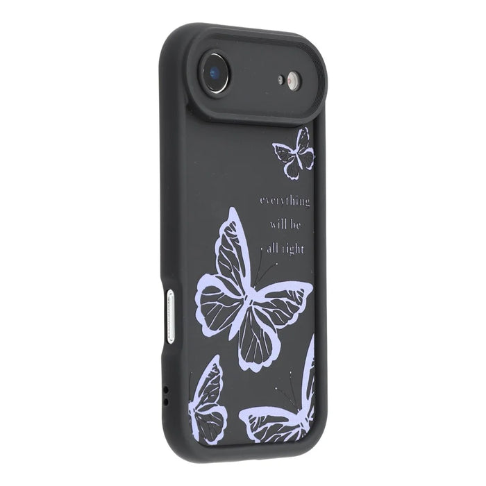 For iPhone Air Case Butterfly Print TPU Shockproof Phone Back Cover - Purple - 1