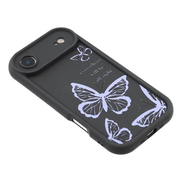 For iPhone Air Case Butterfly Print TPU Shockproof Phone Back Cover - Purple - 4