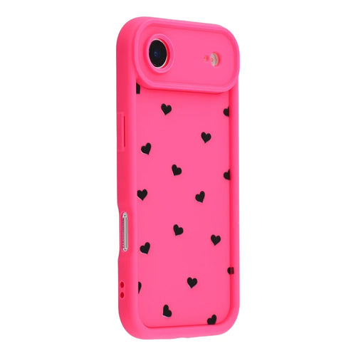 For iPhone Air Case Heart Pattern TPU Phone Cover with Stepped Edge - Rose - 1