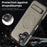 For iPhone 17 Case Compatible with MagSafe with Folded Kickstand PC Silicone Leather Phone Back Cover - Titanium Grey - 5