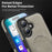 For iPhone 17 Case Compatible with MagSafe with Folded Kickstand PC Silicone Leather Phone Back Cover - Titanium Grey - 6
