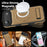 For iPhone Air Case Compatible with MagSafe with Folded Kickstand PC Silicone Leather Phone Back Cover - Desert Gold - 2