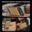 For iPhone Air Case Compatible with MagSafe with Folded Kickstand PC Silicone Leather Phone Back Cover - Desert Gold - 3