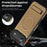 For iPhone Air Case Compatible with MagSafe with Folded Kickstand PC Silicone Leather Phone Back Cover - Desert Gold - 5