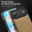 For iPhone Air Case Compatible with MagSafe with Folded Kickstand PC Silicone Leather Phone Back Cover - Desert Gold - 6
