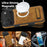 For iPhone 17 Pro Max Case Compatible with MagSafe with Folded Kickstand PC Silicone Leather Phone Back Cover - Brown - 2