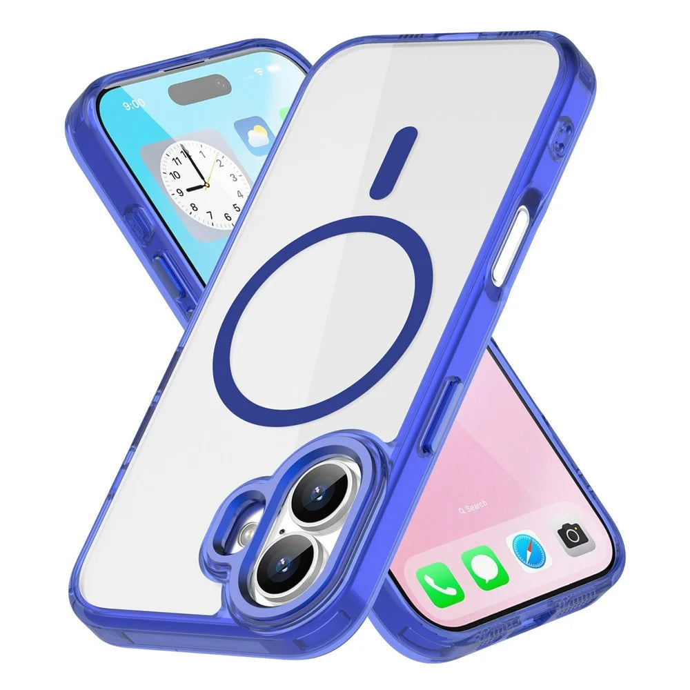 For iPhone 17 Case Compatible with MagSafe TPU+PC Transparent Phone Cover - Sapphire - 2