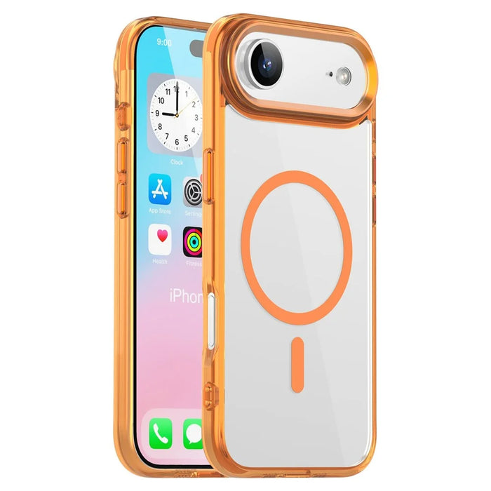 For iPhone Air Case Compatible with MagSafe TPU + PC Transparent Phone Cover - Transparent Orange - 1
