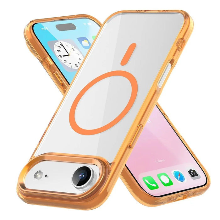 For iPhone Air Case Compatible with MagSafe TPU + PC Transparent Phone Cover - Transparent Orange - 2