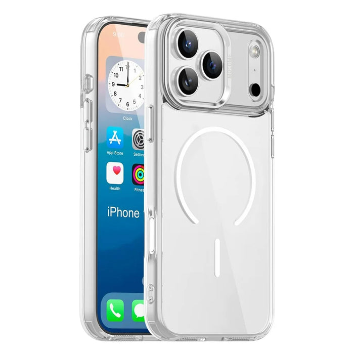 For iPhone 17 Pro Magnetic Case Compatible with MagSafe TPU PC Clear Phone Cover - Transparent - 1