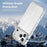 For iPhone 17 Pro Magnetic Case Compatible with MagSafe TPU PC Clear Phone Cover - Transparent - 5