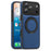 For iPhone 17 Pro Case with Ring Kickstand Compatible with MagSafe PU Leather Back Cover - Sapphire - 2