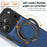 For iPhone 17 Pro Case with Ring Kickstand Compatible with MagSafe PU Leather Back Cover - Sapphire - 4