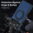 For iPhone 17 Pro Case with Ring Kickstand Compatible with MagSafe PU Leather Back Cover - Sapphire - 7