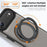 For iPhone Air Case with Ring Kickstand Compatible with MagSafe PU Leather Back Cover - Titanium Grey - 4