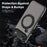 For iPhone Air Case with Ring Kickstand Compatible with MagSafe PU Leather Back Cover - Titanium Grey - 6